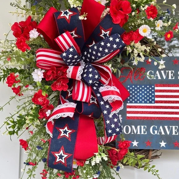 “All Gave Some” Patriotic Wreath - Picture 3 of 6